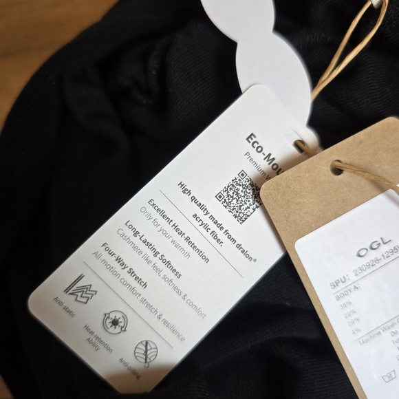 OGL ProWarm Thermal Ruched Sides Tuckable Mockneck Top Black L - Picture 7 of 12